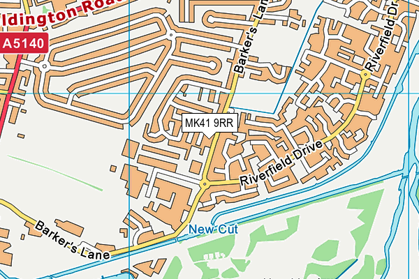 MK41 9RR map - OS VectorMap District (Ordnance Survey)