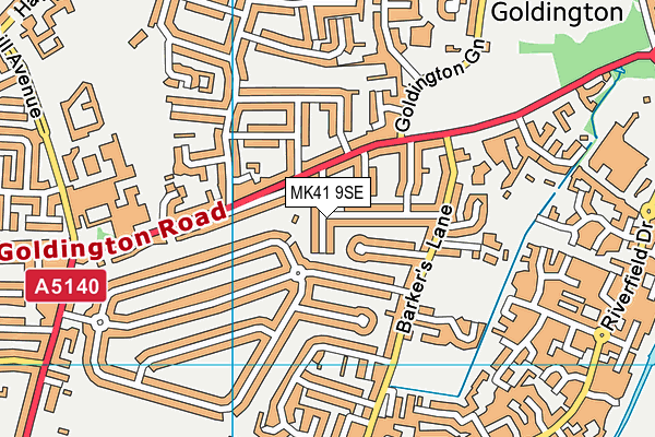 MK41 9SE map - OS VectorMap District (Ordnance Survey)