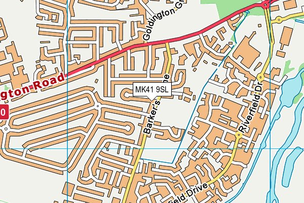 MK41 9SL map - OS VectorMap District (Ordnance Survey)