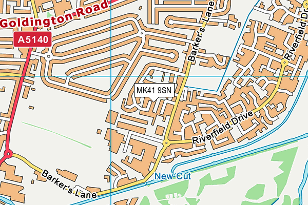 MK41 9SN map - OS VectorMap District (Ordnance Survey)