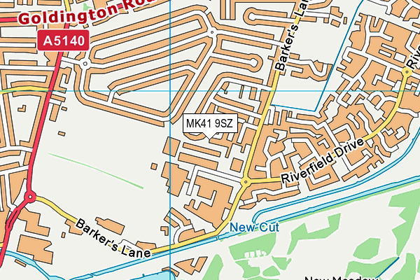 MK41 9SZ map - OS VectorMap District (Ordnance Survey)