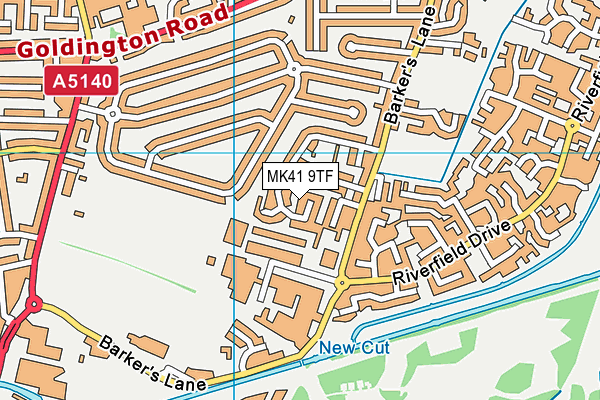 MK41 9TF map - OS VectorMap District (Ordnance Survey)