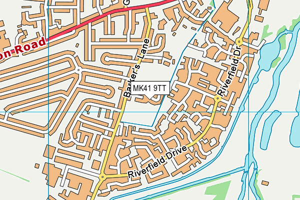 MK41 9TT map - OS VectorMap District (Ordnance Survey)