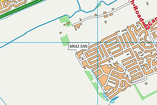 MK42 0AN map - OS VectorMap District (Ordnance Survey)