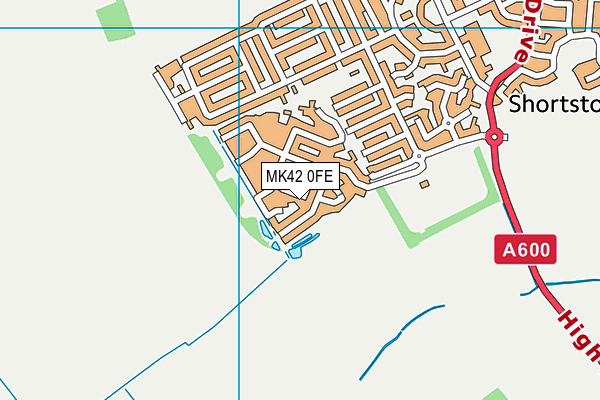 MK42 0FE map - OS VectorMap District (Ordnance Survey)