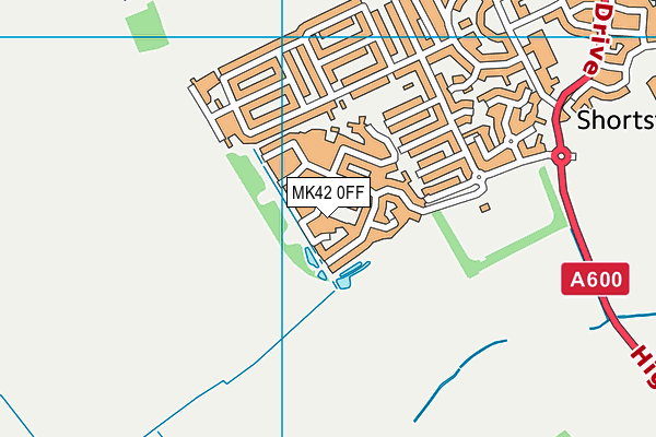 MK42 0FF map - OS VectorMap District (Ordnance Survey)