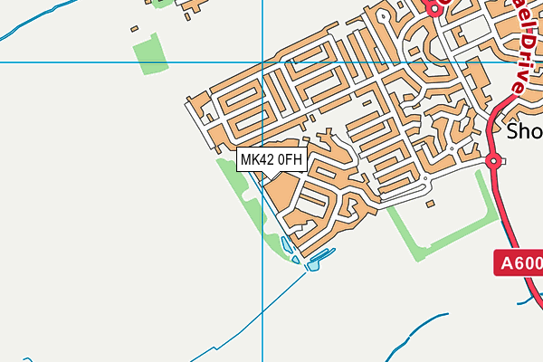 MK42 0FH map - OS VectorMap District (Ordnance Survey)