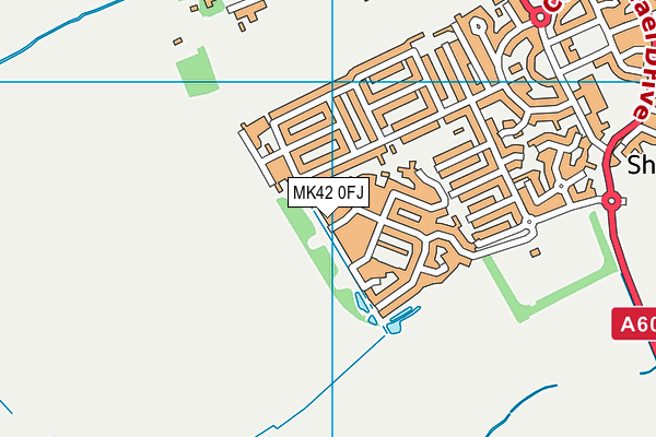 MK42 0FJ map - OS VectorMap District (Ordnance Survey)