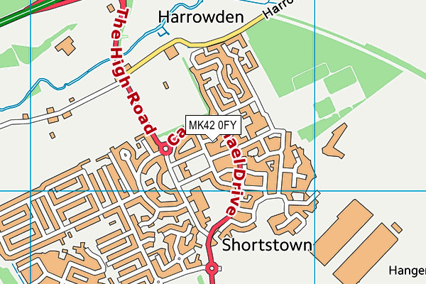 MK42 0FY map - OS VectorMap District (Ordnance Survey)