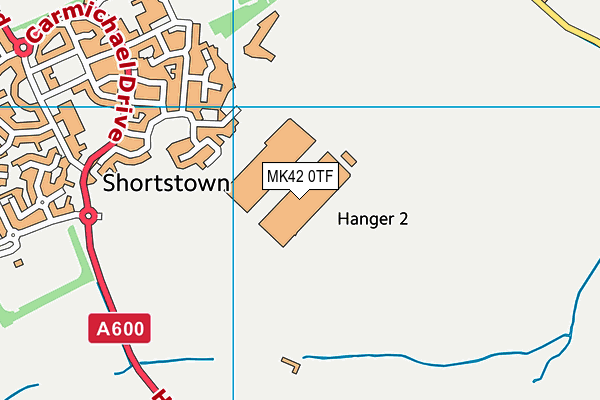 MK42 0TF map - OS VectorMap District (Ordnance Survey)