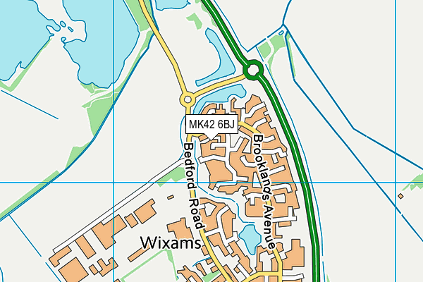 MK42 6BJ map - OS VectorMap District (Ordnance Survey)