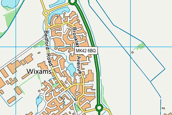MK42 6BQ map - OS VectorMap District (Ordnance Survey)