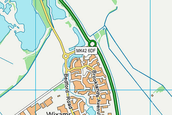 MK42 6DF map - OS VectorMap District (Ordnance Survey)