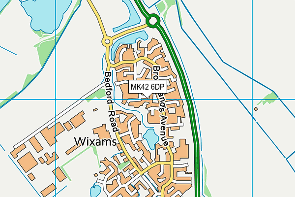 MK42 6DP map - OS VectorMap District (Ordnance Survey)