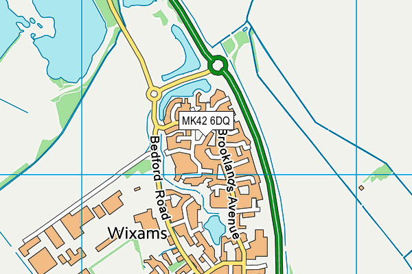 MK42 6DQ map - OS VectorMap District (Ordnance Survey)