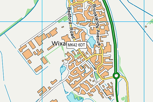 MK42 6DT map - OS VectorMap District (Ordnance Survey)