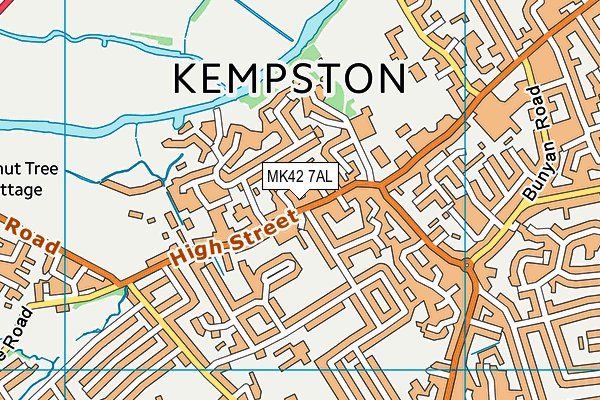 MK42 7AL map - OS VectorMap District (Ordnance Survey)