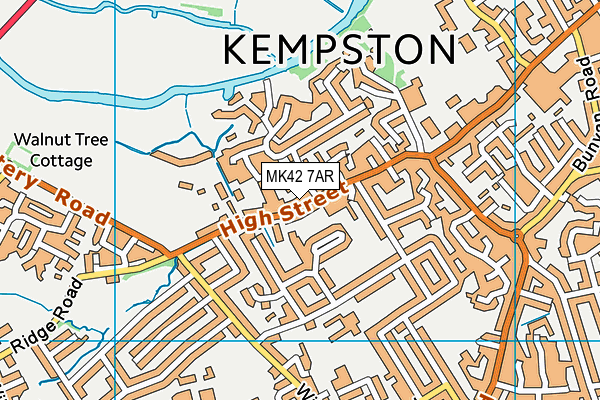 MK42 7AR map - OS VectorMap District (Ordnance Survey)