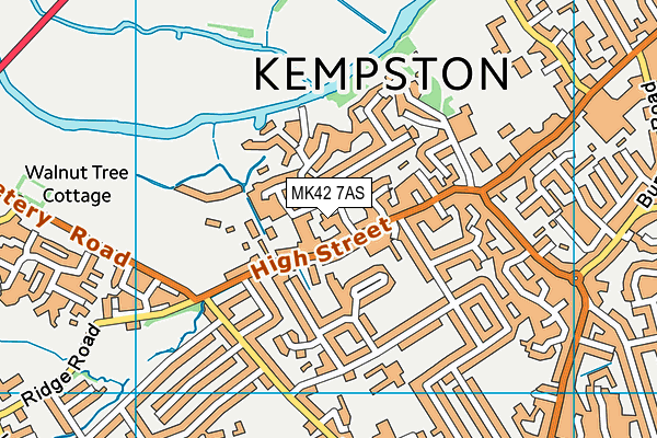 MK42 7AS map - OS VectorMap District (Ordnance Survey)