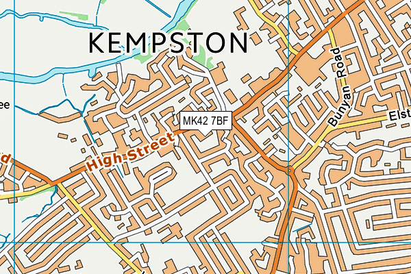 MK42 7BF map - OS VectorMap District (Ordnance Survey)