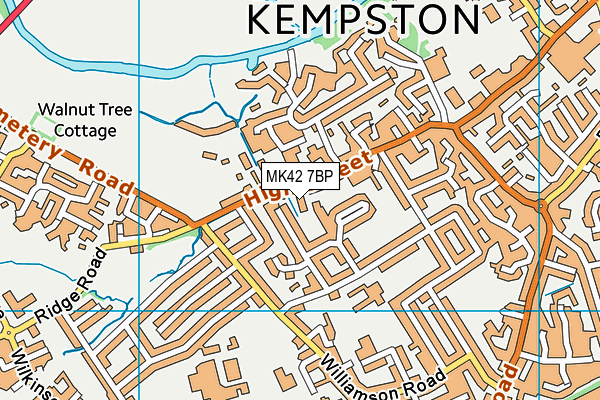 MK42 7BP map - OS VectorMap District (Ordnance Survey)