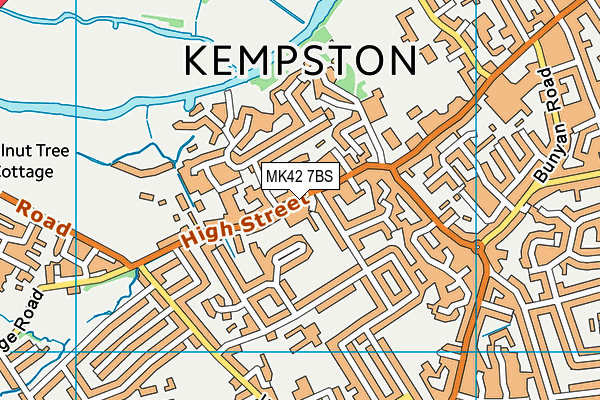 MK42 7BS map - OS VectorMap District (Ordnance Survey)