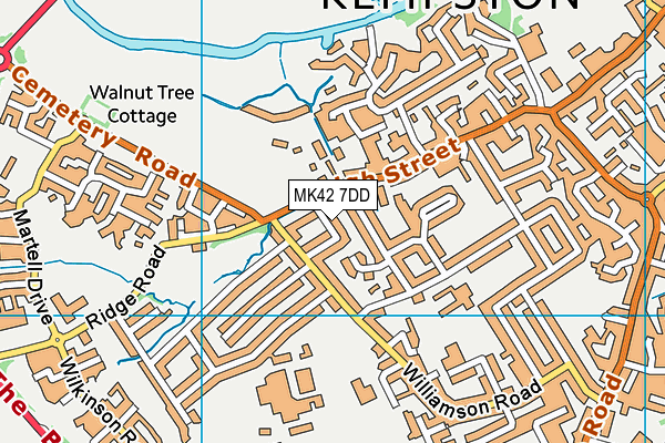 MK42 7DD map - OS VectorMap District (Ordnance Survey)