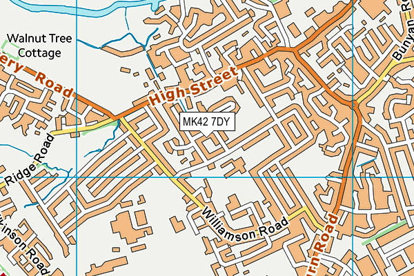 MK42 7DY map - OS VectorMap District (Ordnance Survey)