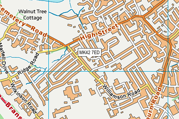 MK42 7ED map - OS VectorMap District (Ordnance Survey)