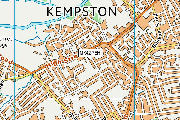 MK42 7EH map - OS VectorMap District (Ordnance Survey)