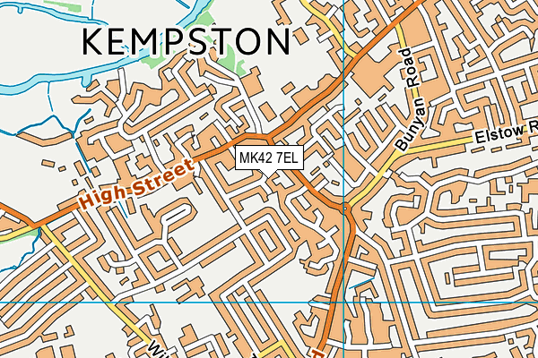 MK42 7EL map - OS VectorMap District (Ordnance Survey)