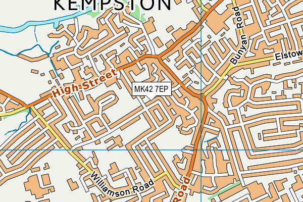 MK42 7EP map - OS VectorMap District (Ordnance Survey)