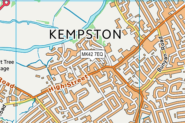 MK42 7EQ map - OS VectorMap District (Ordnance Survey)