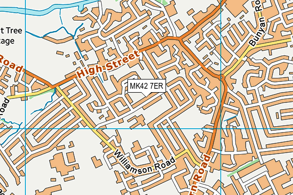 MK42 7ER map - OS VectorMap District (Ordnance Survey)