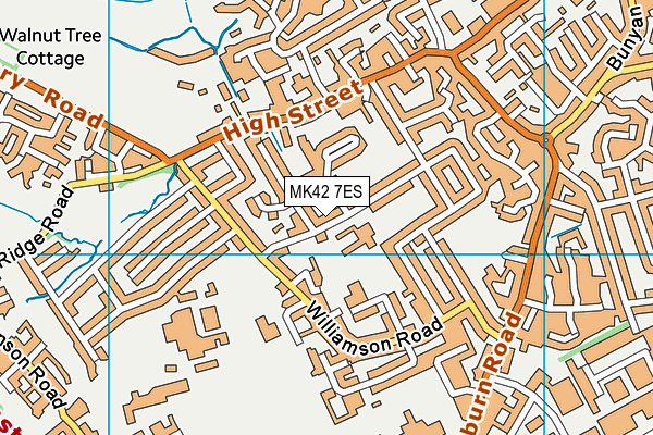 MK42 7ES map - OS VectorMap District (Ordnance Survey)