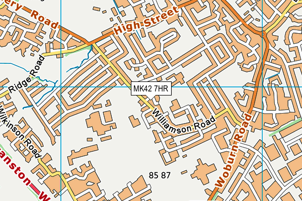 MK42 7HR map - OS VectorMap District (Ordnance Survey)