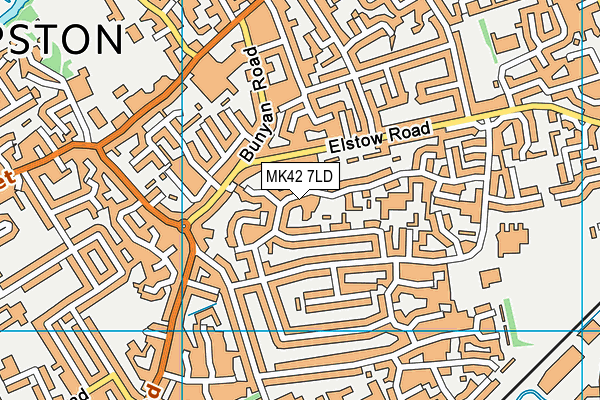 MK42 7LD map - OS VectorMap District (Ordnance Survey)