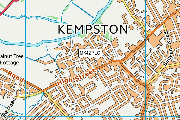 MK42 7LG map - OS VectorMap District (Ordnance Survey)