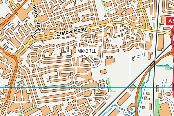 MK42 7LL map - OS VectorMap District (Ordnance Survey)