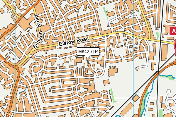 MK42 7LP map - OS VectorMap District (Ordnance Survey)