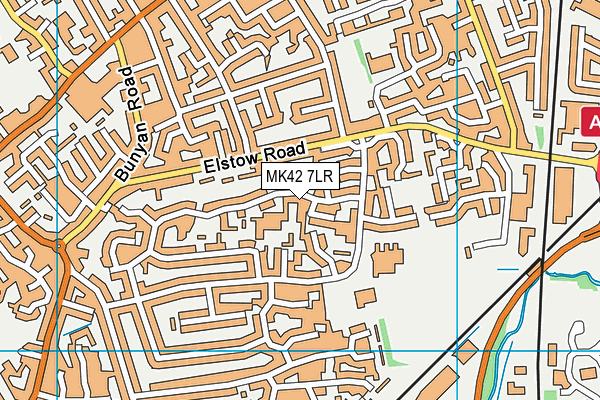MK42 7LR map - OS VectorMap District (Ordnance Survey)