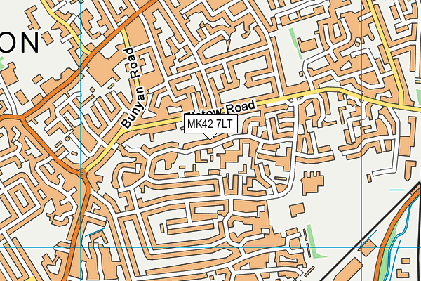 MK42 7LT map - OS VectorMap District (Ordnance Survey)