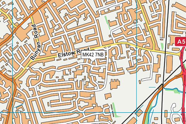 MK42 7NB map - OS VectorMap District (Ordnance Survey)