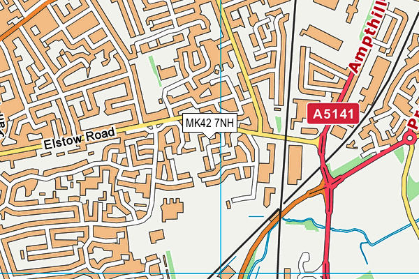 MK42 7NH map - OS VectorMap District (Ordnance Survey)