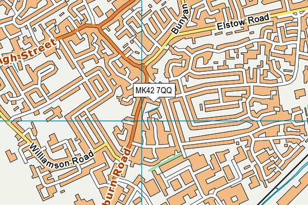 MK42 7QQ map - OS VectorMap District (Ordnance Survey)