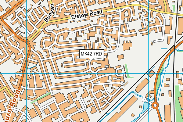 MK42 7RD map - OS VectorMap District (Ordnance Survey)