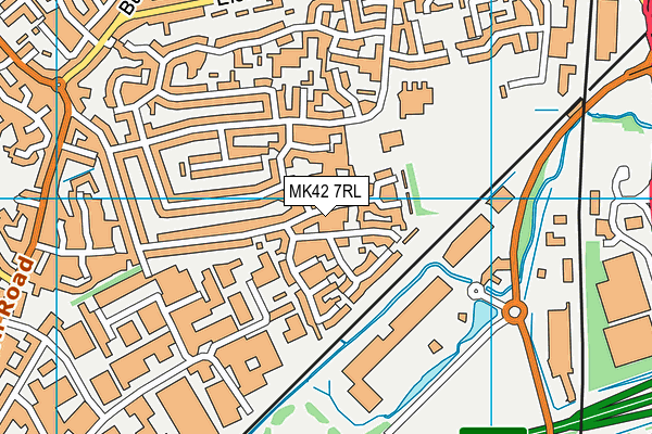 MK42 7RL map - OS VectorMap District (Ordnance Survey)