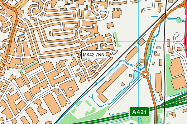 MK42 7RN map - OS VectorMap District (Ordnance Survey)