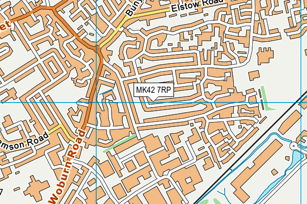 MK42 7RP map - OS VectorMap District (Ordnance Survey)