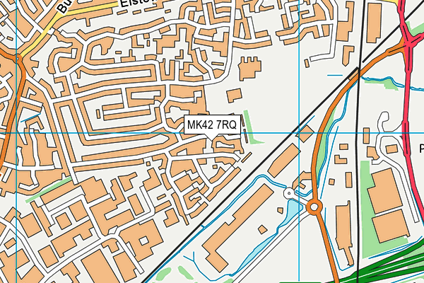 MK42 7RQ map - OS VectorMap District (Ordnance Survey)